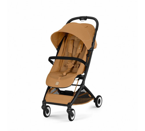  Прогулочная коляска Cybex Orfeo BLK 2026, Cinnamon Yellow с бампером и дождевиком