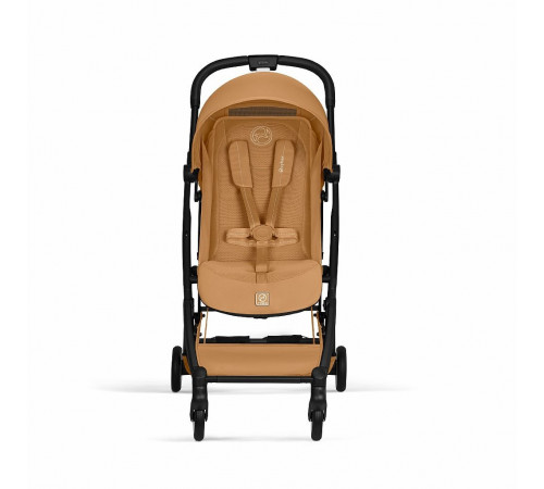 Прогулочная коляска Cybex Orfeo BLK 2026, Cinnamon Yellow с бампером и дождевиком