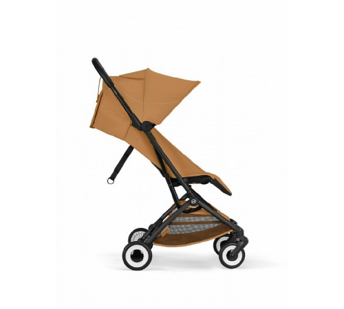  Прогулочная коляска Cybex Orfeo BLK 2026, Cinnamon Yellow с бампером и дождевиком