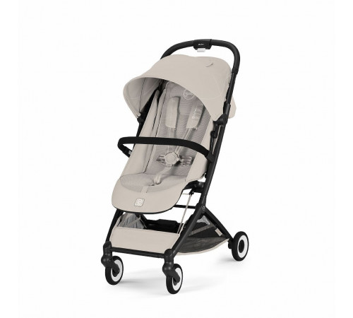 Прогулочная коляска Cybex Orfeo BLK 2026, Dune Grey с бампером и дождевиком