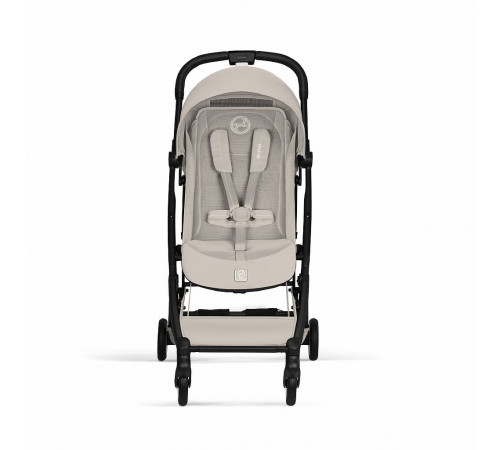 Прогулочная коляска Cybex Orfeo BLK 2026, Dune Grey с бампером и дождевиком