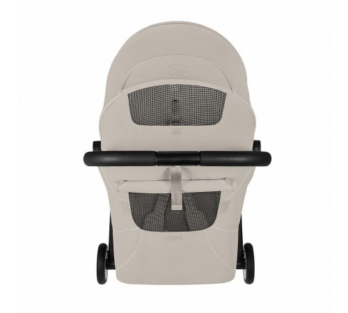 Прогулочная коляска Cybex Orfeo BLK 2026, Dune Grey с бампером и дождевиком