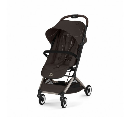 Прогулочная коляска Cybex Orfeo TPE 2026, Chocolate Brown с бампером и дождевиком