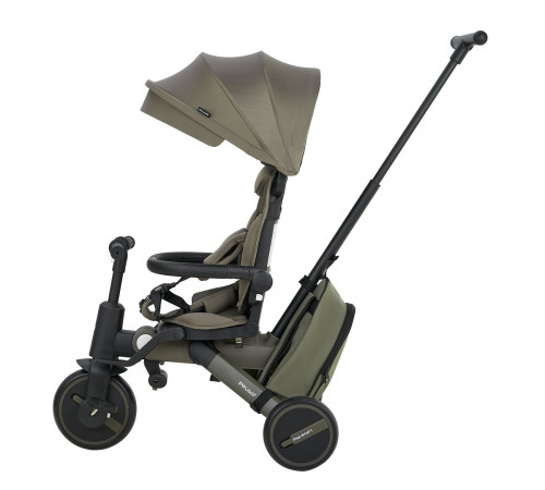 Детский складной трехколесный велосипед Pituso Leve Pro с сумкой Khaki (Хаки)