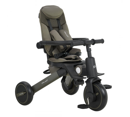 Детский складной трехколесный велосипед Pituso Leve Pro с сумкой Khaki (Хаки)