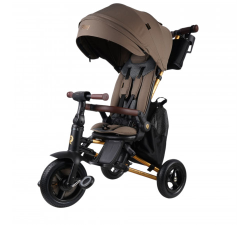 Трехколесный детский велосипед Qplay S702 Sprinter S Max Brown (Lux/Gold) (Коричневый)
