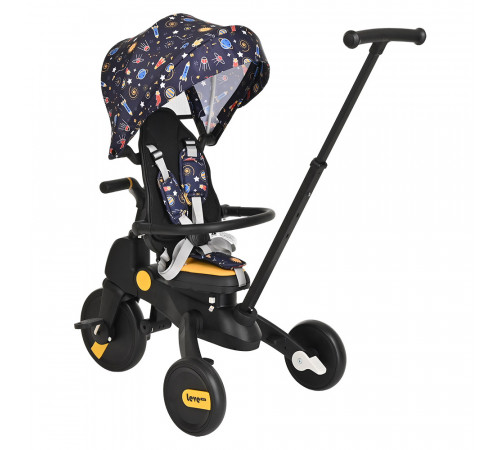 Детский складной трехколесный велосипед Pituso Leve Lux, Navy Black