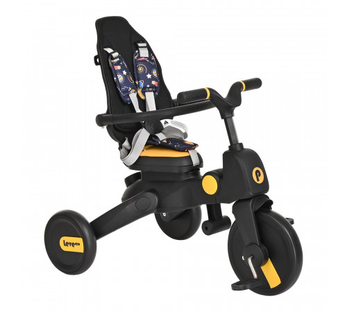 Детский складной трехколесный велосипед Pituso Leve Lux, Navy Black