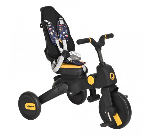 Детский складной трехколесный велосипед Pituso Leve Lux, Navy Black
