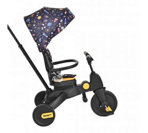 Детский складной трехколесный велосипед Pituso Leve Lux, Navy Black