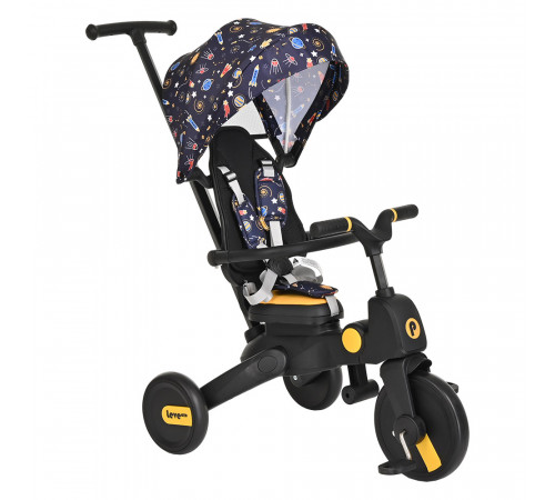 Детский складной трехколесный велосипед Pituso Leve Lux, Navy Black