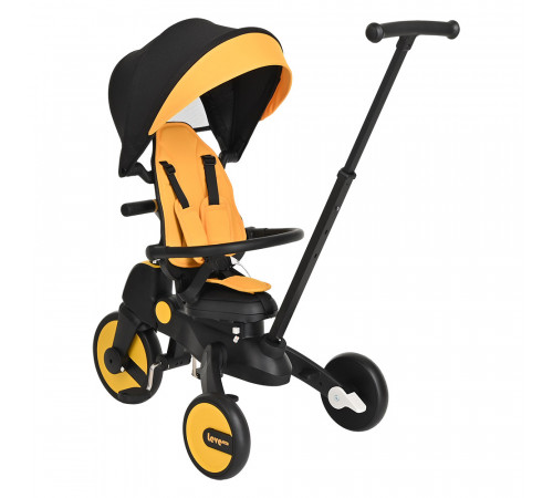 Детский складной трехколесный велосипед Pituso Leve Lux, Yellow Black