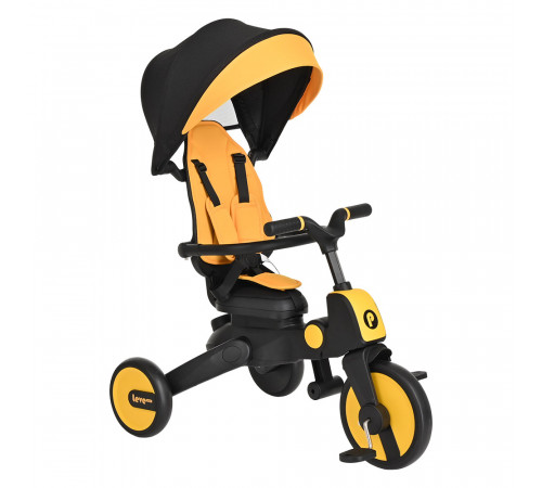 Детский складной трехколесный велосипед Pituso Leve Lux, Yellow Black