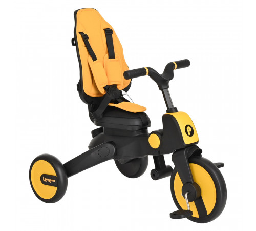 Детский складной трехколесный велосипед Pituso Leve Lux, Yellow Black
