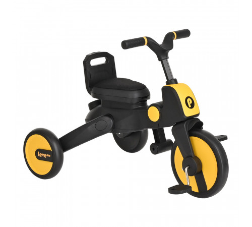 Детский складной трехколесный велосипед Pituso Leve Lux, Yellow Black