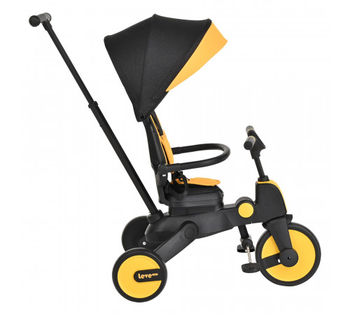 Детский складной трехколесный велосипед Pituso Leve Lux, Yellow Black