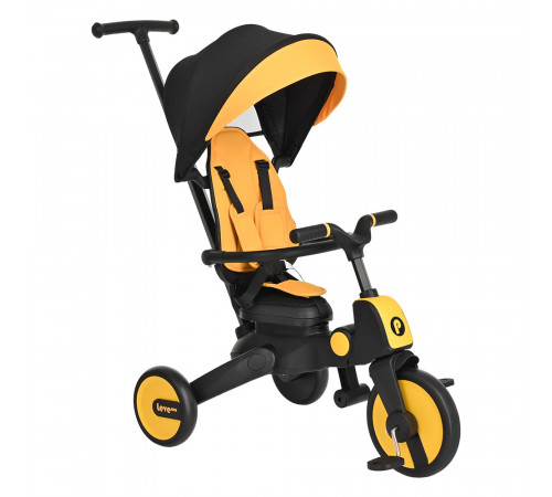 Детский складной трехколесный велосипед Pituso Leve Lux, Yellow Black