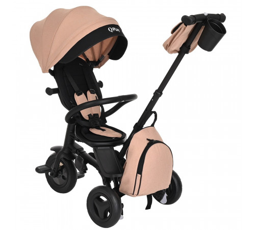 Детский складной трехколесный велосипед Qplay Nova Plus, Beige Black