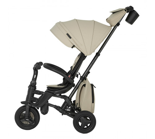 Детский складной трехколесный велосипед Qplay Nova Plus Carbon fiber Beige
