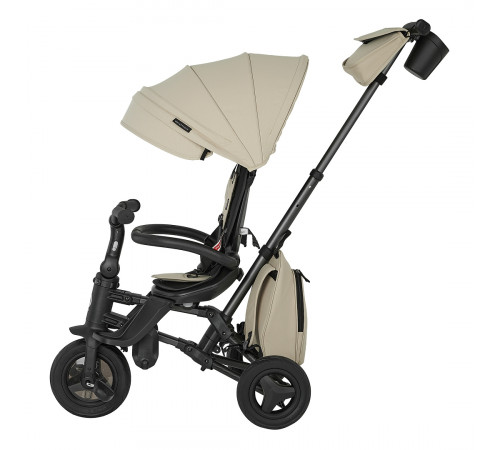 Детский складной трехколесный велосипед Qplay Nova Plus Carbon fiber Beige