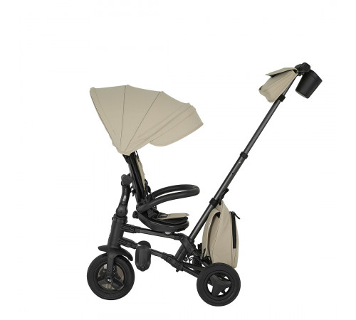 Детский складной трехколесный велосипед Qplay Nova Plus Carbon fiber Beige