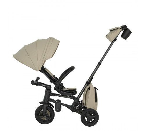 Детский складной трехколесный велосипед Qplay Nova Plus Carbon fiber Beige