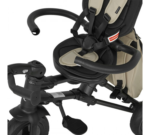 Детский складной трехколесный велосипед Qplay Nova Plus Carbon fiber Beige