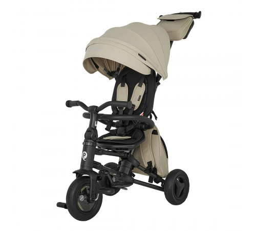 Детский складной трехколесный велосипед Qplay Nova Plus Carbon fiber Beige
