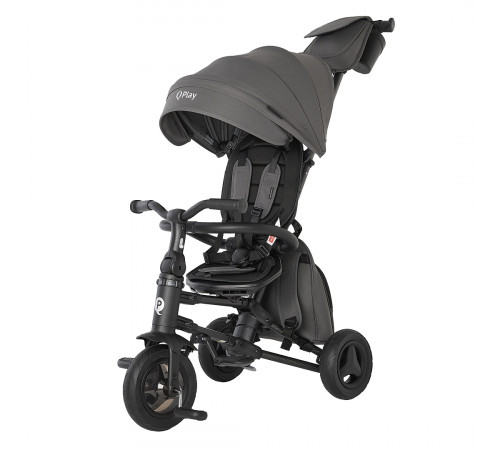 Детский складной трехколесный велосипед Qplay Nova Plus Carbon fiber Dark Grey