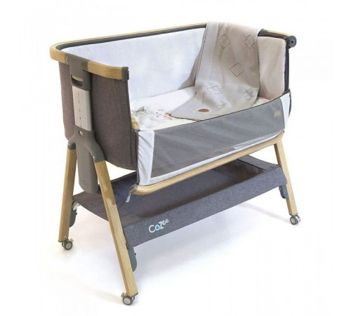 Колыбель Tutti Bambini CoZee c колёсами, Oak and Charcoal