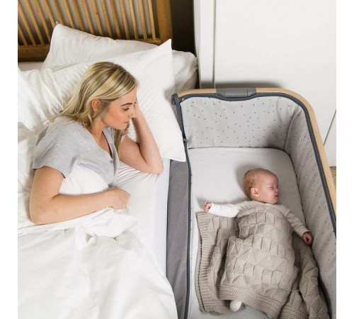Колыбель Tutti Bambini CoZee c колёсами, Oak and Charcoal