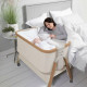Колыбель Tutti Bambini CoZee c колёсами, Scandinavian Walnut and Ecru