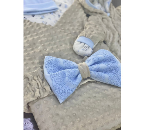 Комплект на выписку Агуша, Beige-blue (весна-осень)