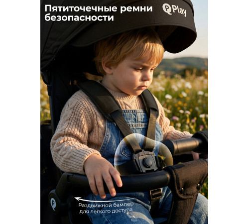 Трехколесный детский велосипед QPlay Rider Max, Black (Oxford/Matte Black)