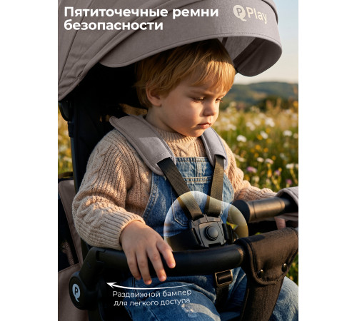 Трехколесный детский велосипед QPlay Rider Max, Dark Beige (Oxford/Matte Dark Beige)