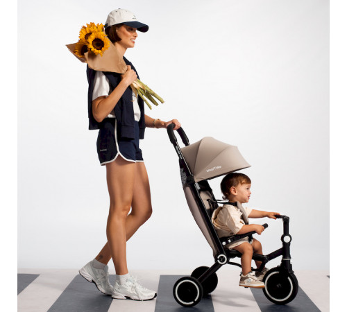 Детский складной трехколесный велосипед SmarTrike Wonder Max Stone Beige (Бежевый)