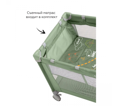 Манеж-кровать Carrello Piccolo Plus CRL-11501/2, Mint Green